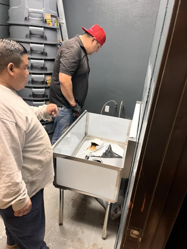 Commercial plumbing and sink installation in Sierra Tempe